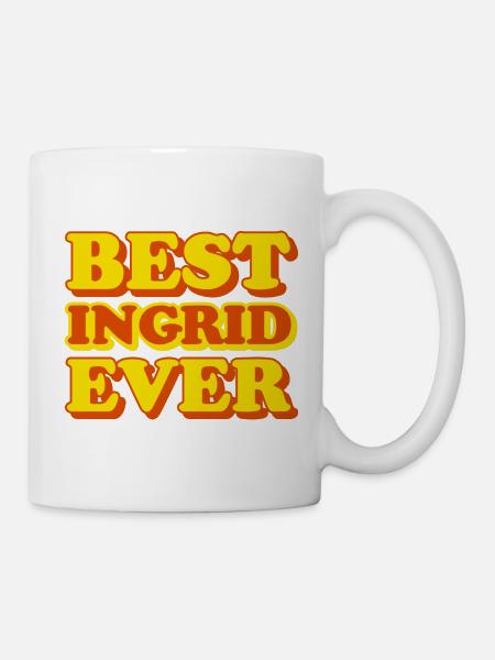 Ingrid Prénom Drôle Cadeau - Mug blanc - blanc