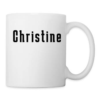 Christine Damen Frauen Mädchen Namen - Tasse - Weiß - Rechts