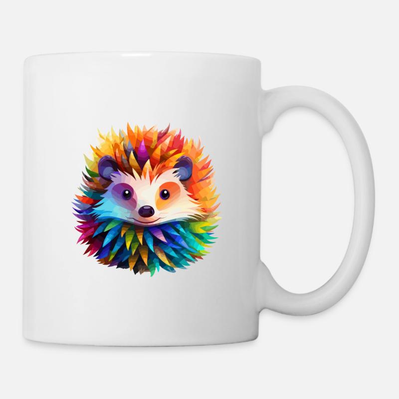 Süßer bunter Igel - Tasse - Weiß