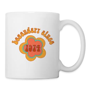 Legendary since 1974 Birthday Retro - Mug - white - Right