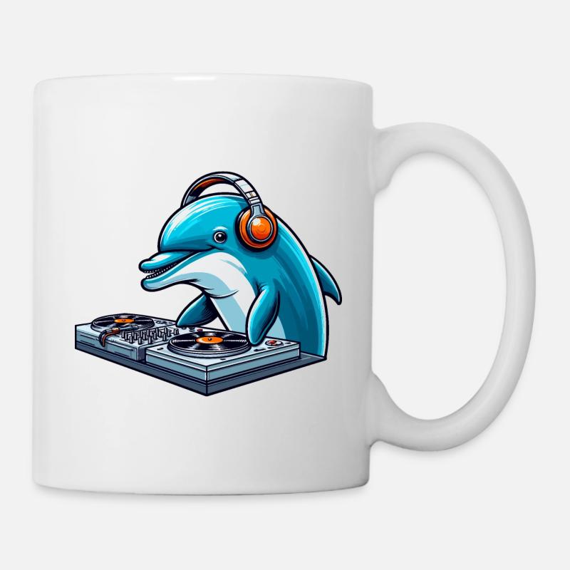 DJ Delfin - Tasse - Weiß
