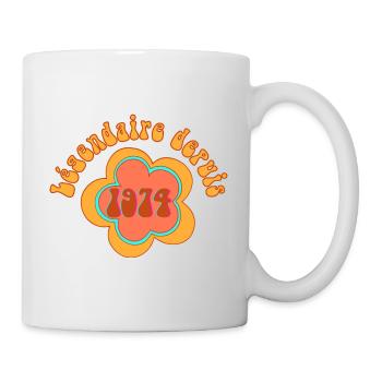 Légendaire depuis 1974 Birthday Retro - Mug blanc - blanc - Droite