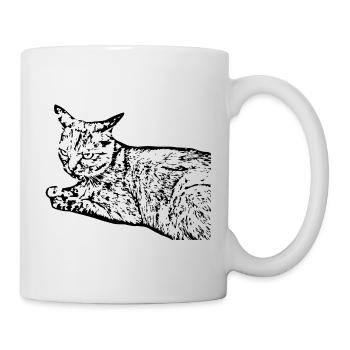 Black Cat Cat Sweet Kitten Christmas Gift - Mug - white - Right