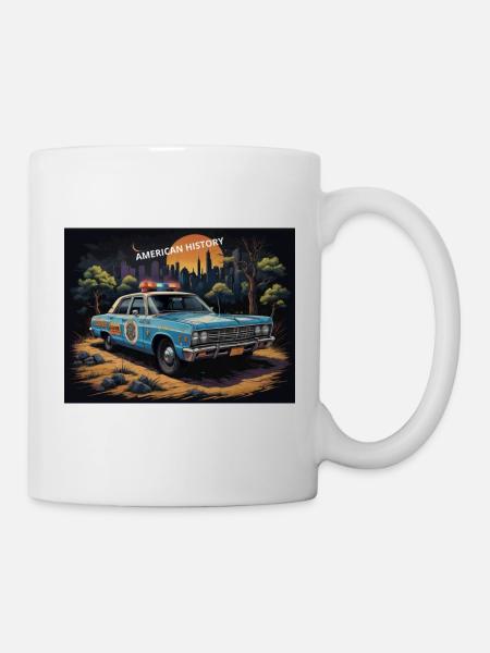Véhicule de police - Mug blanc - blanc