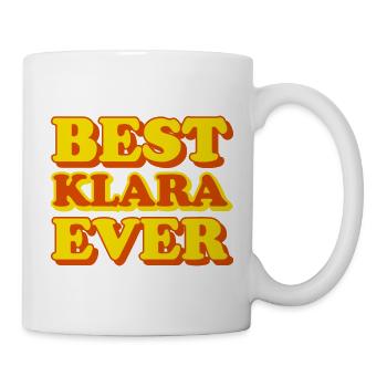 Lustiges Geschenk mit Vornamen Klara - Tasse - Weiß - Rechts