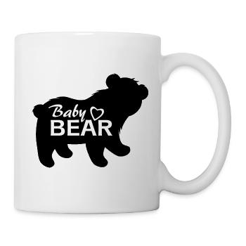 Silhouette of a baby bear - Mug - white - Right