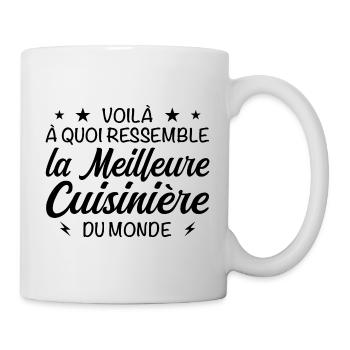 Meilleure cuisinière au monde - Idée cadeau - Mug blanc - blanc - Droite