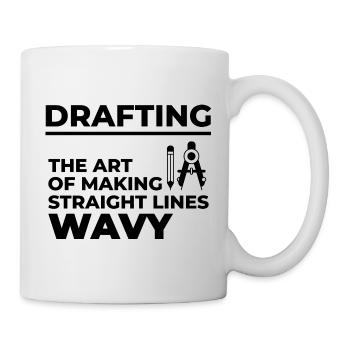 Architect Drafting Wavy Lines Construction Funny - Mug - white - Right
