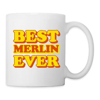 Drôle de cadeau avec prénom Merlin - Mug blanc - blanc - Droite