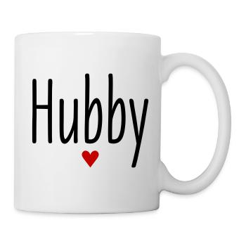 Kosename Valentinstag Hubby Herz Love Paar Liebe - Tasse - Weiß - Rechts