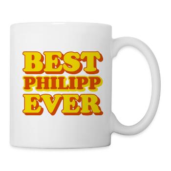 Lustiges Geschenk mit Vornamen Philipp - Tasse - Weiß - Rechts
