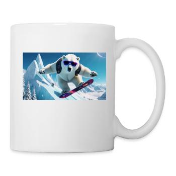 Ours polaire volant - Mug blanc - blanc - Droite