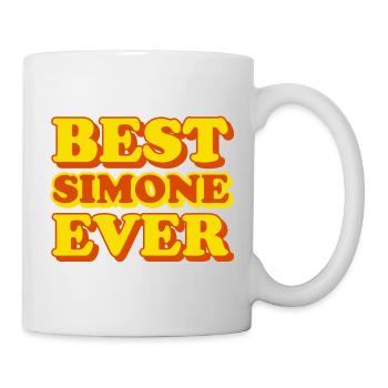 Lustiges Geschenk mit Vornamen Simone - Tasse - Weiß - Rechts