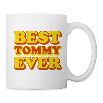 Lustiges Geschenk mit Vornamen Tommy - Tasse - Weiß - Rechts