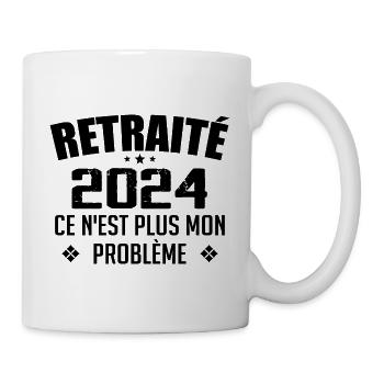 Humour Cadeau Retraité 2024 - Retraité En 2024 - Mug blanc - blanc - Droite