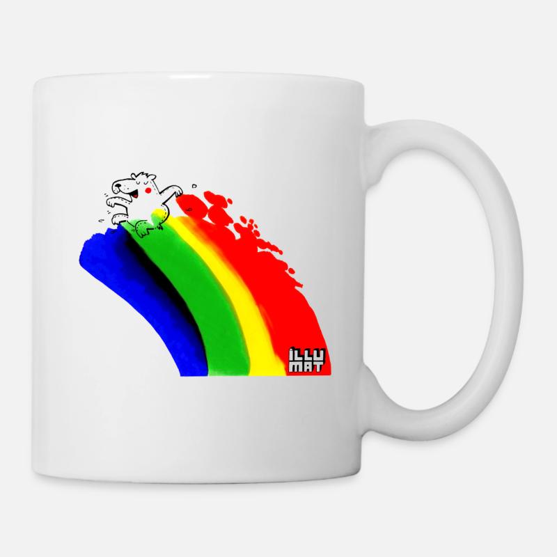 Réfléchissez moins, profitez plus - Mug blanc - blanc
