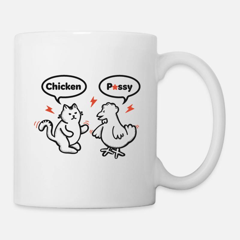Chaton vs. Poulet - Mug blanc - blanc