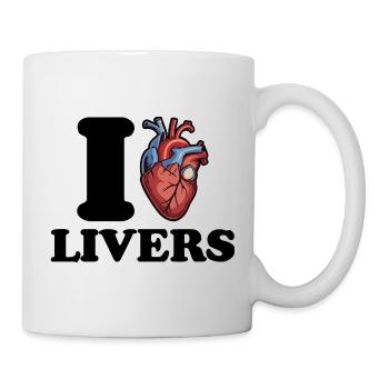 J’adore les foies - Mug blanc - blanc - Droite