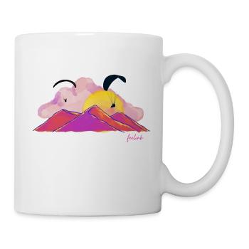 Parapente Parapente Pilote Bird Montagnes - Mug blanc - blanc - Droite
