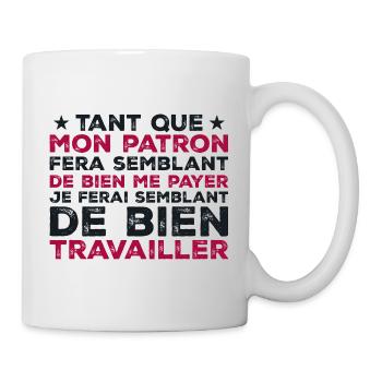 Citation Travail Collègue Humour - Mug blanc - blanc - Droite