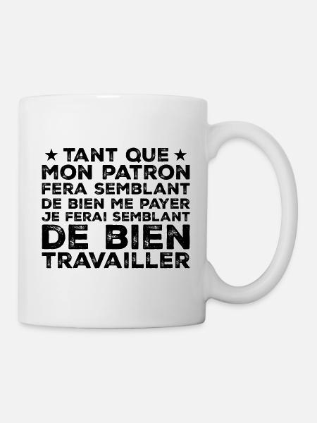 Citation Travail Collègue Humour - Mug blanc - blanc