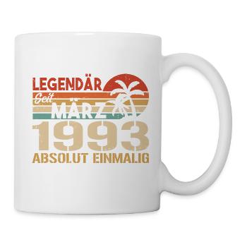 Légendaire depuis mars 1993 - absolument unique - Mug blanc - blanc - Droite