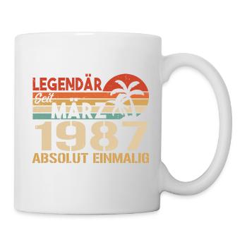 Legendary since March 1987 - absolutely unique - Mug - white - Right
