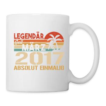 Legendary since March 2017 - absolutely unique - Mug - white - Right