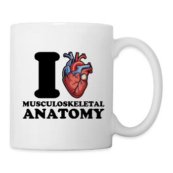 Ich liebe Anatomie des Bewegungsapparates - Tasse - Weiß - Rechts