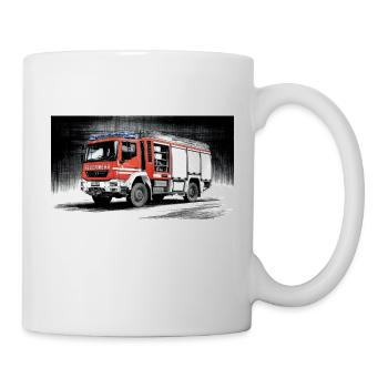 Camion de pompiers - Mug blanc - blanc - Droite