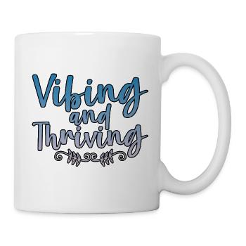 Vibing Et S’épanouir 4 - Mug blanc - blanc - Droite