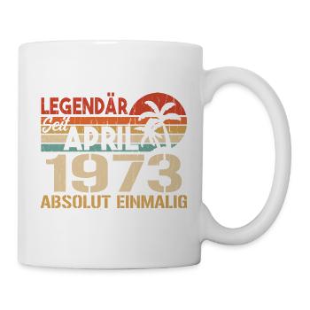 Né En Avril 1973 Drôle D’anniversaire Rétro - Mug blanc - blanc - Droite