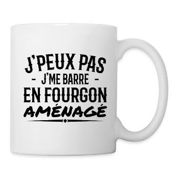 Ich kann nicht, ich fahre in einem umgebauten Van los - Tasse - Weiß - Rechts
