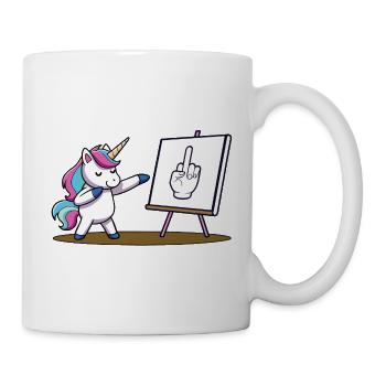 Mittelfinger - Tasse - Weiß - Rechts
