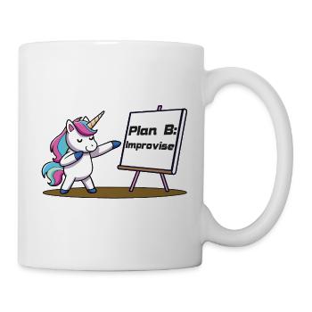 Plan B: Improvise - Tasse - Weiß - Rechts