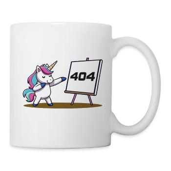 Fehler - Error 404 - Tasse - Weiß - Rechts