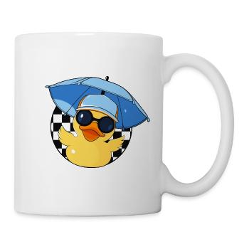 Quietscheente Sommer Gummiente Rubber Duck Enten - Tasse - Weiß - Rechts