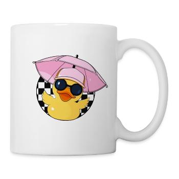 Quietscheente Sommer Gummiente Rubber Duck Enten - Tasse - Weiß - Rechts