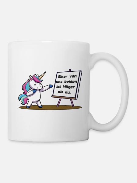 Kluges Einhorn - Tasse - Weiß