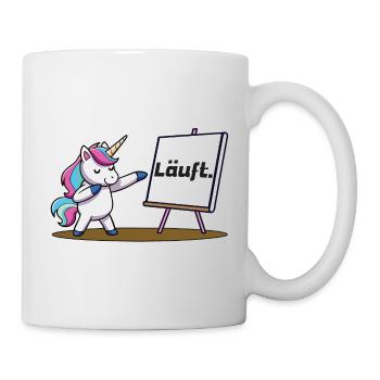 Läuft - Tasse - Weiß - Rechts