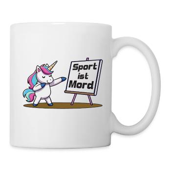 Sport ist Mord - Tasse - Weiß - Rechts