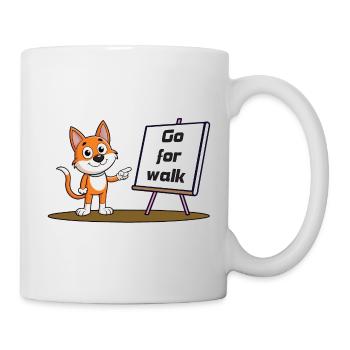 Gassi - Tasse - Weiß - Rechts
