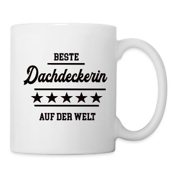 Beste Dachdeckerin Weltbeste Chefin Dachdeckerei - Tasse - Weiß - Rechts