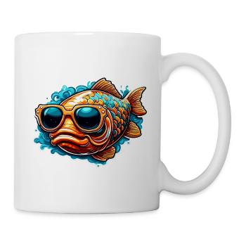 Fisch / Tier / Aquarium / Wasser / Teich / See - Tasse - Weiß - Rechts