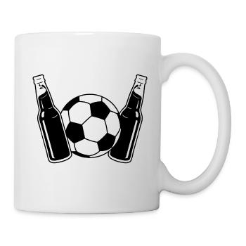 First Father's Day Football Dad Son Baby Bottles - Mug - white - Right