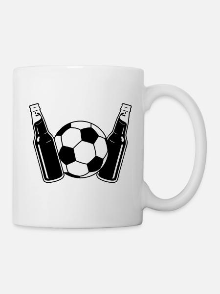Erster Vatertag Fußball Papa Sohn Baby Flaschen - Tasse - Weiß