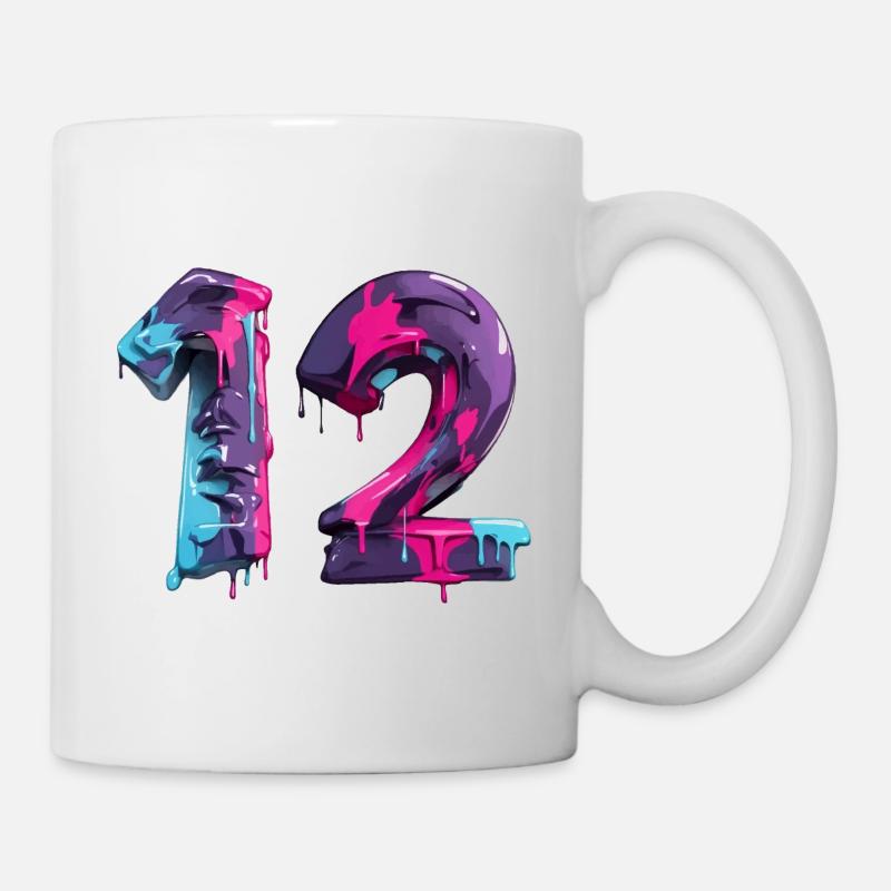 NR. 12 NUMMER 12 COOL 12. GEBURTSTAG - Tasse - Weiß