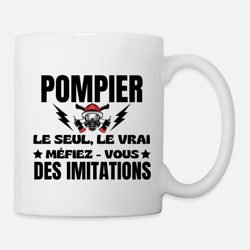 POMPIER LE SEUL LE VRAI - Mug blanc - blanc