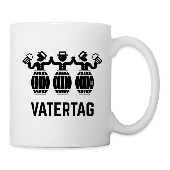 Vatertag Bierfässer (Bier / Männertag / Black) - Tasse - Weiß - Rechts