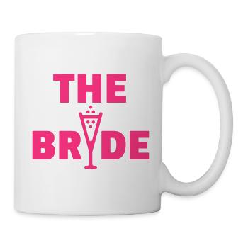La mariée Sekt (Mariée / Enterrement de vie de garçon / Enterrement de vie de garçon / Rose) - Mug blanc - blanc - Droite